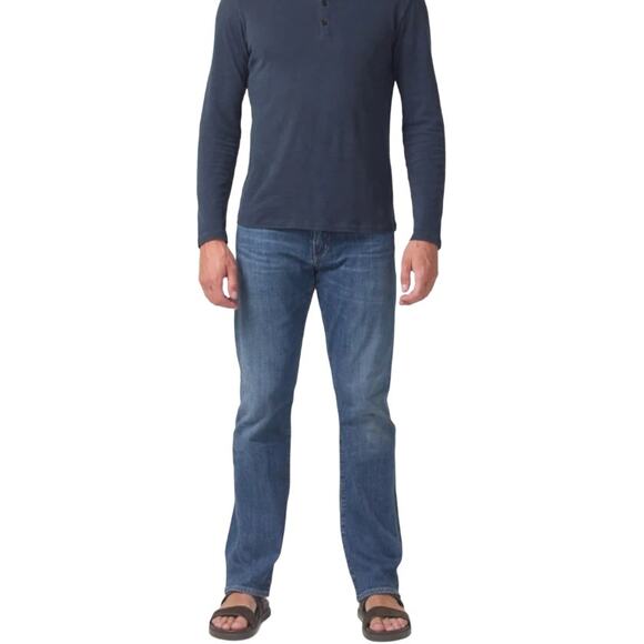 Citizens Of Humanity Sid Regular Straight Jeans Medium Wash Denim Blue 40x35